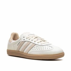 adidas Samba Off-White & Tan Suede-Trim Sneakers